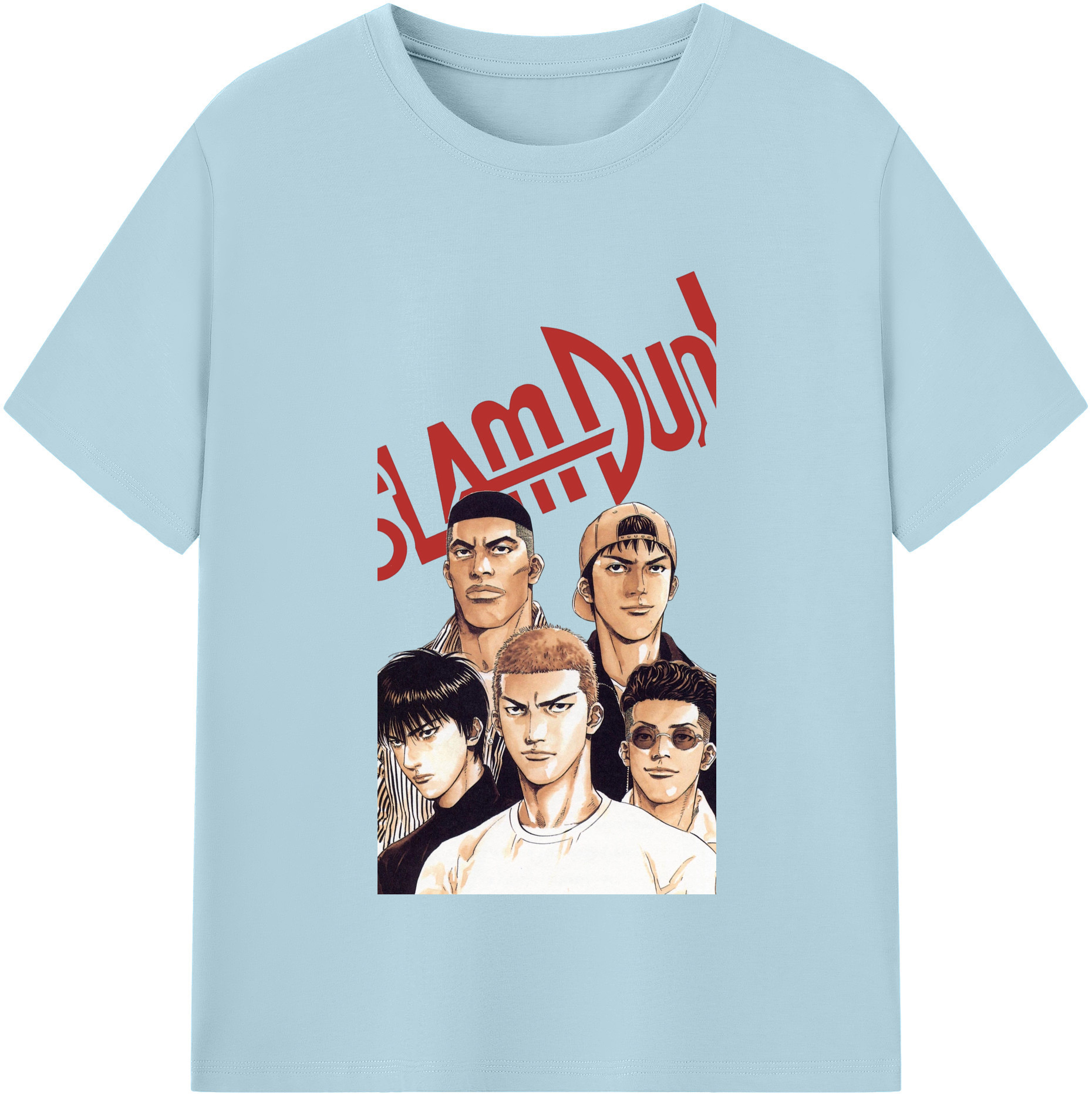 SLAM DUNK／スラムダンク 綿100％半袖Tシャツ（フロントプリント）